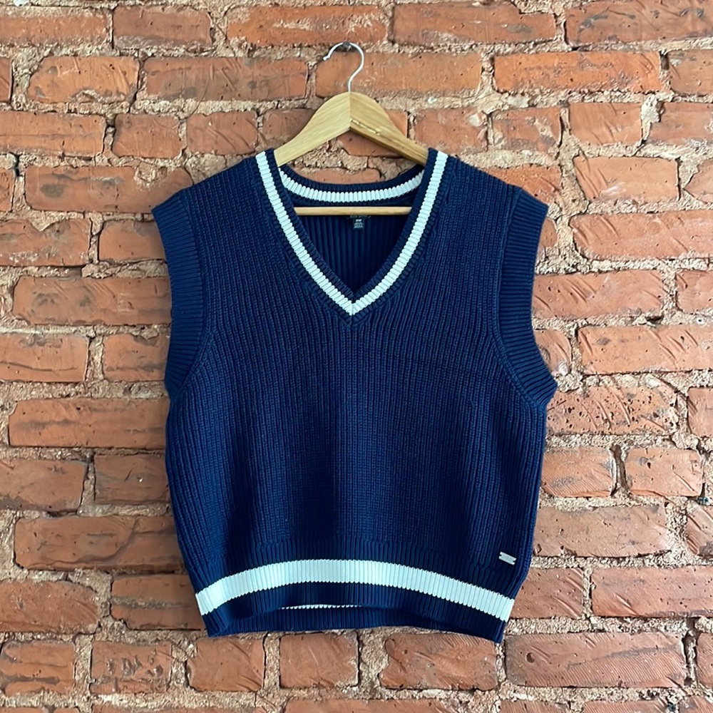 Navy Knit Sweater Vest- Never Worn